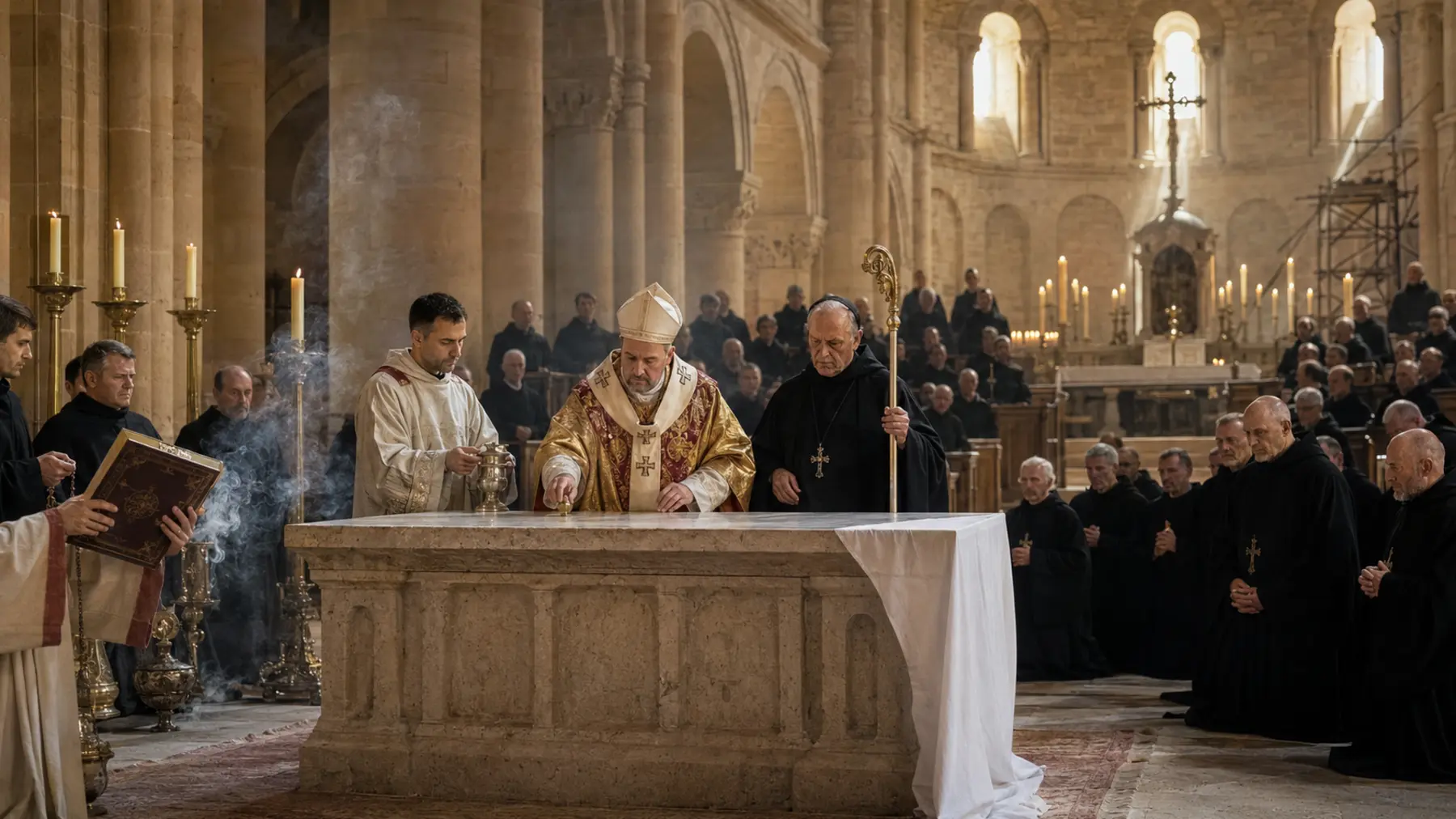 Le pape Urbain II consacre le maître-autel de Cluny III